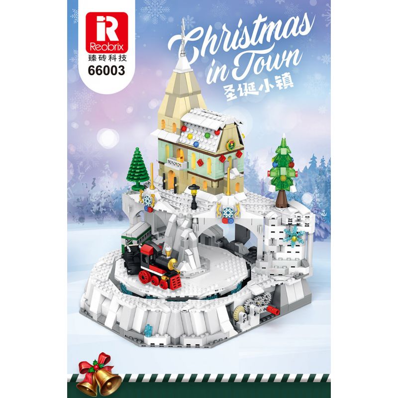 REOBRIX 66003 non  CHRISTMAS TOWN. bộ đồ chơi xếp lắp ráp ghép mô hình Seasonal CHRISTMAS IN TOWN Mùa Lễ Hội 1201 khối