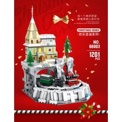 REOBRIX 66003 non  CHRISTMAS TOWN. bộ đồ chơi xếp lắp ráp ghép mô hình Seasonal CHRISTMAS IN TOWN Mùa Lễ Hội 1201 khối