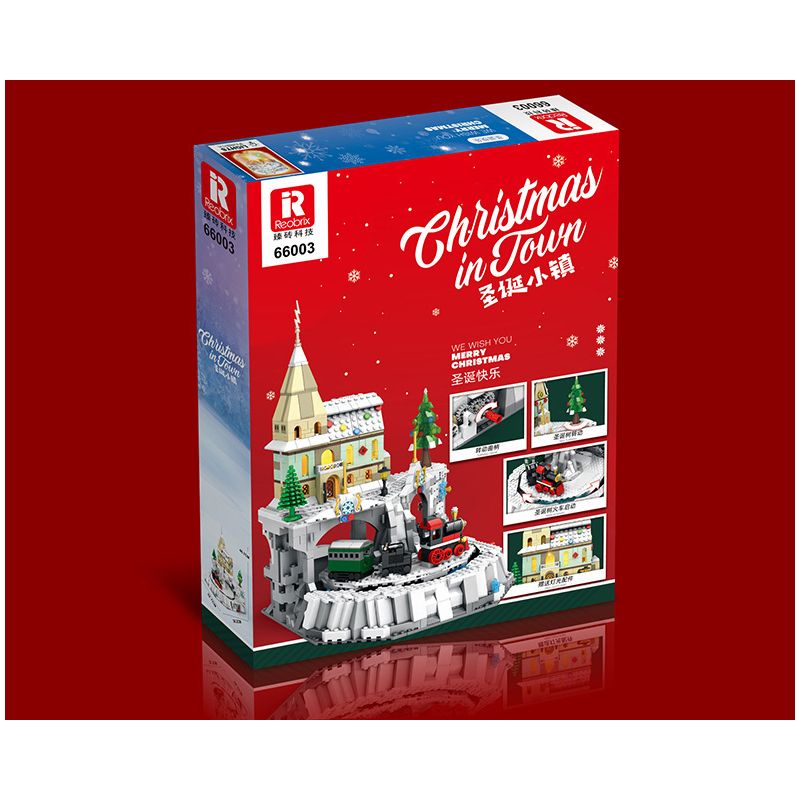 REOBRIX 66003 non  CHRISTMAS TOWN. bộ đồ chơi xếp lắp ráp ghép mô hình Seasonal CHRISTMAS IN TOWN Mùa Lễ Hội 1201 khối
