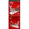 REOBRIX 66002 non  GIÁNG SINH XE TRƯỢT TUYẾT bộ đồ chơi xếp lắp ráp ghép mô hình Seasonal CHRISTMAS SLEIGH Mùa Lễ Hội 1572 khối