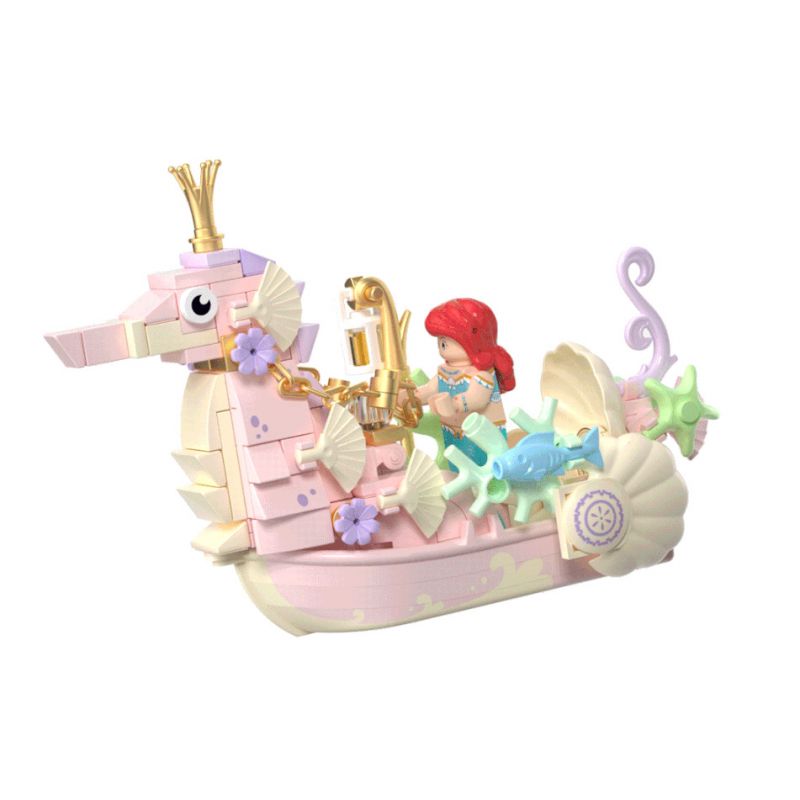 WEKKI 506179 non Lego SEAMANIC NÀNG TIÊN CÁ bộ đồ chơi xếp lắp ráp ghép mô hình FAIRY TALE TOWN MINI-CAR MAGIC VEHICLE 159 khối