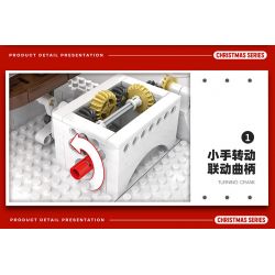 REOBRIX 66002 non  GIÁNG SINH XE TRƯỢT TUYẾT bộ đồ chơi xếp lắp ráp ghép mô hình Seasonal CHRISTMAS SLEIGH Mùa Lễ Hội 1572 khối