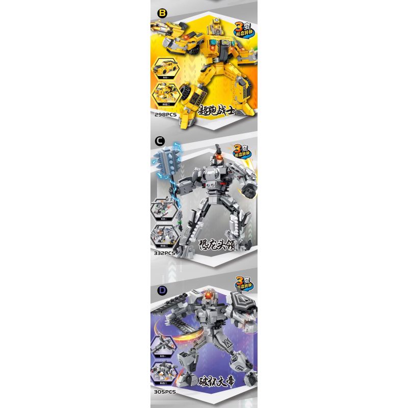 PanlosBrick 626006 Panlos Brick 626006 non  4 LOẠI MECH SIÊU THAY ĐỔI CHIẾN BINH XE TẢI THỦ LĨNH KHỦNG LONG VÀ KẺ HỦY DIỆT bộ đồ chơi xếp lắp ráp ghép mô hình Jurassic World Thế Giới Khủng Long 1224 khối