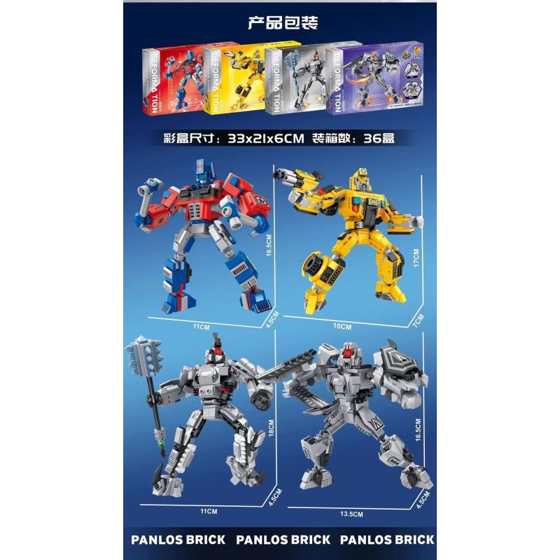 PanlosBrick 626006 Panlos Brick 626006 non  4 LOẠI MECH SIÊU THAY ĐỔI CHIẾN BINH XE TẢI THỦ LĨNH KHỦNG LONG VÀ KẺ HỦY DIỆT bộ đồ chơi xếp lắp ráp ghép mô hình Jurassic World Thế Giới Khủng Long 1224 khối