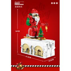 REOBRIX 66001 non  ÔNG GIÀ NOEN bộ đồ chơi xếp lắp ráp ghép mô hình Seasonal SANTA COMING Mùa Lễ Hội 1039 khối