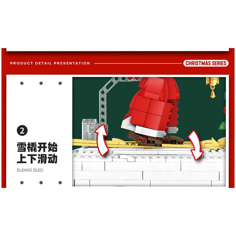 REOBRIX 66001 non  ÔNG GIÀ NOEN bộ đồ chơi xếp lắp ráp ghép mô hình Seasonal SANTA COMING Mùa Lễ Hội 1039 khối