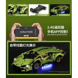 LEDO LD0754 0754 non  XE THỂ THAO MÀU XANH LÁ CÂY bộ đồ chơi xếp lắp ráp ghép mô hình  RAMBO SPORTS CAR Kỹ Thuật Công Nghệ Cao Mô Hình Phương Tiện 1280 khối