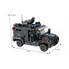 Kazi KY67282 67282 non  XE BỌC THÉP HỔ RĂNG KIẾM FORD F550 ARMOUR HUMMER bộ đồ chơi xếp lắp ráp ghép mô hình 487 khối