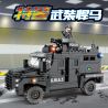 Kazi KY67282 67282 non  XE BỌC THÉP HỔ RĂNG KIẾM FORD F550 ARMOUR HUMMER bộ đồ chơi xếp lắp ráp ghép mô hình 487 khối