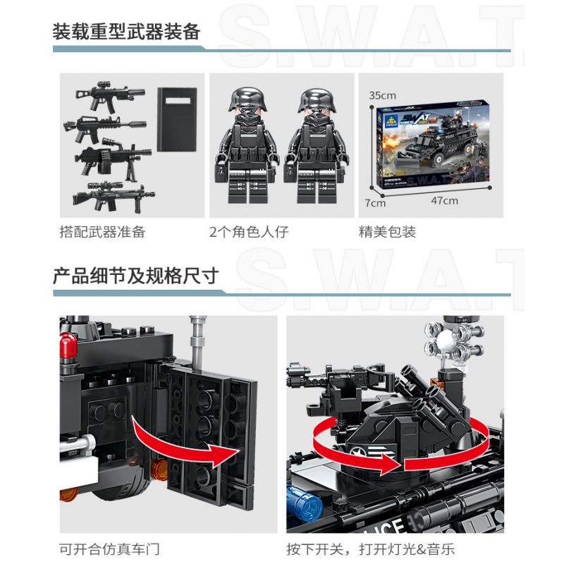 Kazi KY67281 67281 non  PHÁ HOẠI bộ đồ chơi xếp lắp ráp ghép mô hình 423 khối