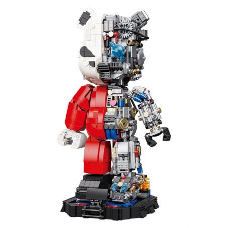 WANGAO 188001 non  GẤU CƠ BẠO LỰC 400% bộ đồ chơi xếp lắp ráp ghép mô hình BEAR ROBOT MECHANICAL VIOLENCE 1471 khối