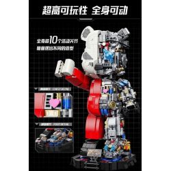 WANGAO 188001 non  GẤU CƠ BẠO LỰC 400% bộ đồ chơi xếp lắp ráp ghép mô hình BEAR ROBOT MECHANICAL VIOLENCE 1471 khối