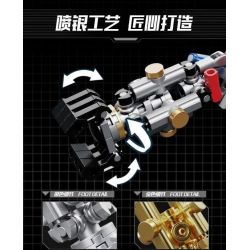 WANGAO 188001 non  GẤU CƠ BẠO LỰC 400% bộ đồ chơi xếp lắp ráp ghép mô hình BEAR ROBOT MECHANICAL VIOLENCE 1471 khối