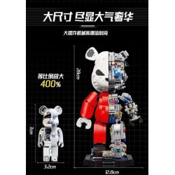 WANGAO 188001 non  GẤU CƠ BẠO LỰC 400% bộ đồ chơi xếp lắp ráp ghép mô hình BEAR ROBOT MECHANICAL VIOLENCE 1471 khối