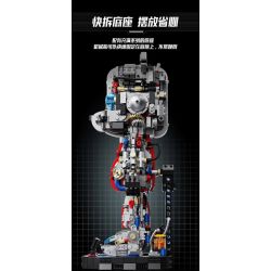 WANGAO 188001 non  GẤU CƠ BẠO LỰC 400% bộ đồ chơi xếp lắp ráp ghép mô hình BEAR ROBOT MECHANICAL VIOLENCE 1471 khối