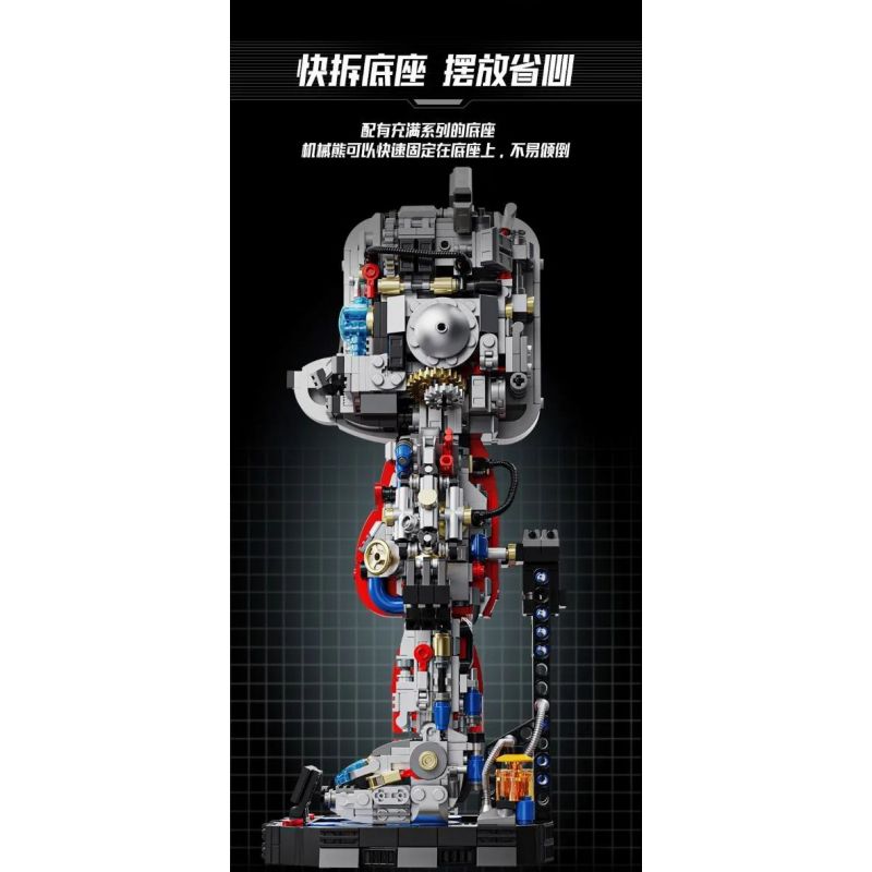 WANGAO 188001 non  GẤU CƠ BẠO LỰC 400% bộ đồ chơi xếp lắp ráp ghép mô hình BEAR ROBOT MECHANICAL VIOLENCE 1471 khối