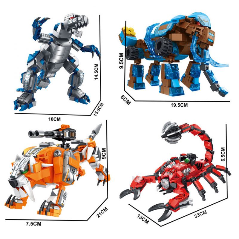 PanlosBrick 626005 Panlos Brick 626005 non Lego MECHA BEHEMOTH 4 LOẠI bộ đồ chơi xếp lắp ráp ghép mô hình 1268 khối