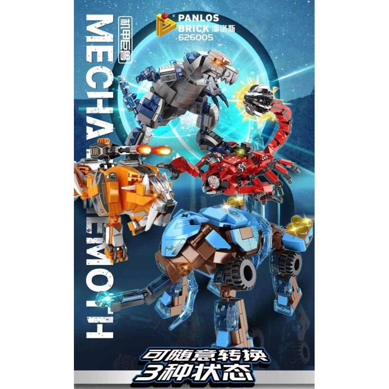 PanlosBrick 626005 Panlos Brick 626005 non  MECHA BEHEMOTH 4 LOẠI bộ đồ chơi xếp lắp ráp ghép mô hình 1268 khối