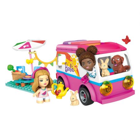 MEGA BLOKS GWR35 non  BARBIE GIẤC MƠ TRẠI bộ đồ chơi xếp lắp ráp ghép mô hình Girl Con Gái 123 khối