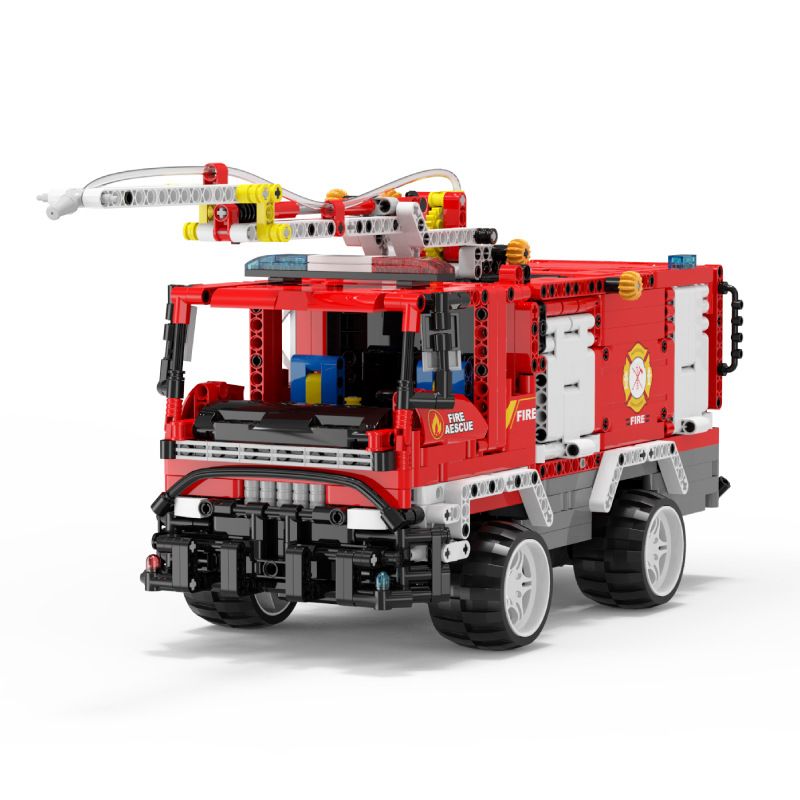 QIZHILE 6523 non Lego XE CỨU HỎA HỘ bộ đồ chơi xếp lắp ráp ghép mô hình Technic JETTING FIRE ENGINE Kỹ Thuật Công Nghệ Cao Mô Hình Phương Tiện 1320 khối