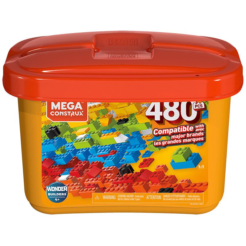 MEGA BLOKS GJD23 non Lego XÔ SÁNG TẠO NHỎ bộ đồ chơi xếp lắp ráp ghép mô hình Pre-School Mẫu Giáo 480 khối