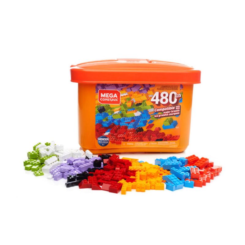 MEGA BLOKS GJD23 non  XÔ SÁNG TẠO NHỎ bộ đồ chơi xếp lắp ráp ghép mô hình Pre-School Mẫu Giáo 480 khối