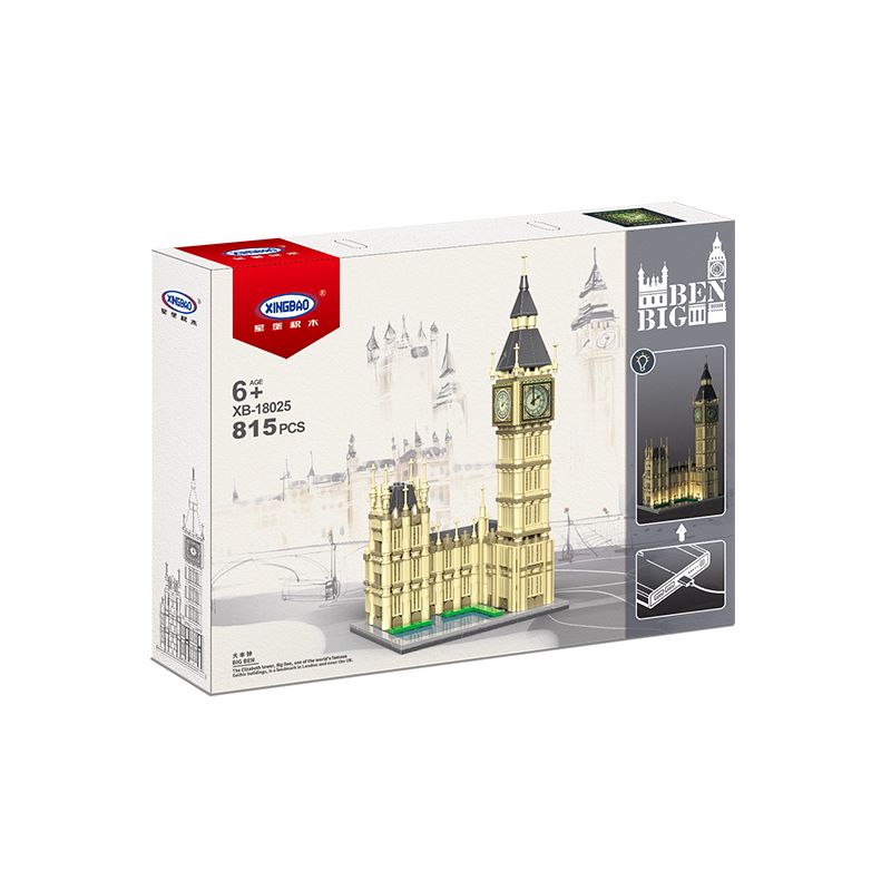 XINGBAO XB-18025 18025 XB18025 non  ĐỒNG HỒ LỚN bộ đồ chơi xếp lắp ráp ghép mô hình Buildings BIG BEN 815 khối
