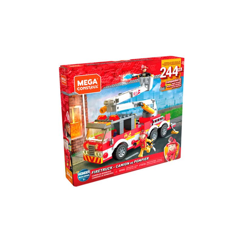 MEGA BLOKS GLK54 non  XE CỨU HỎA HỘ THÀNH PHỐ bộ đồ chơi xếp lắp ráp ghép mô hình City 244 khối