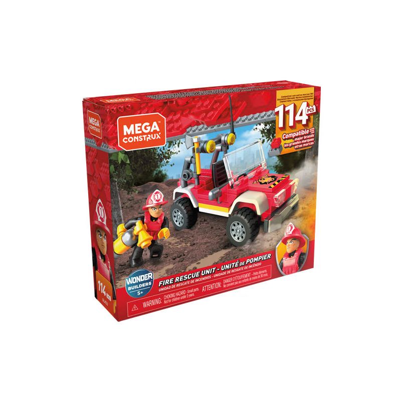 MEGA BLOKS GLK53 non  CỨU HỘ THÀNH PHỐ XE HỎA NHỎ bộ đồ chơi xếp lắp ráp ghép mô hình City 114 khối