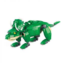 GUDI 50102 non  HUNG DỮ TYRANNOSAURUS REX BRACHIOSAURUS TRICERATOPS bộ đồ chơi xếp lắp ráp ghép mô hình CREATIVE WORKS 372 khối