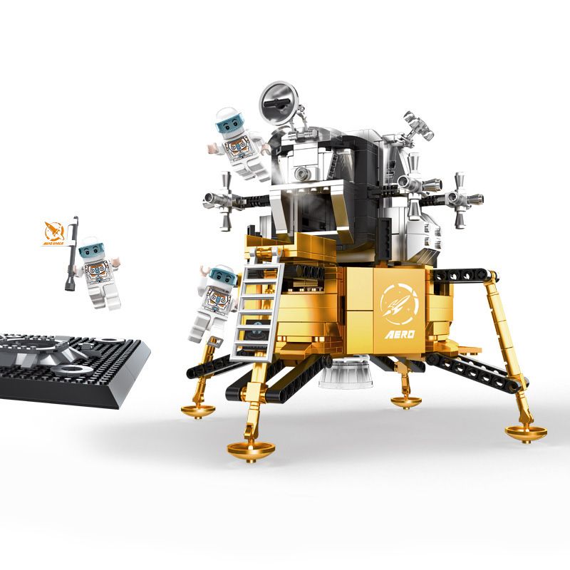 WANGE 5851 non Lego KHÔNG GIAN TÀU THĂM DÒ APOLLO bộ đồ chơi xếp lắp ráp ghép mô hình Space THE PAWL DISCOVERY LANDER Thám Hiểm Không Gian 1023 khối