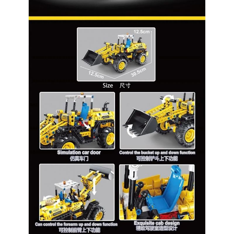 TA GAOLE T3038 3038 non  XE TẢI KÉO PHÍA TRƯỚC bộ đồ chơi xếp lắp ráp ghép mô hình  HERCULES Kỹ Thuật Công Nghệ Cao Mô Hình Phương Tiện 476 khối