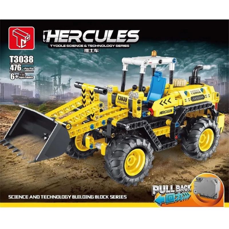 TA GAOLE T3038 3038 non  XE TẢI KÉO PHÍA TRƯỚC bộ đồ chơi xếp lắp ráp ghép mô hình  HERCULES Kỹ Thuật Công Nghệ Cao Mô Hình Phương Tiện 476 khối