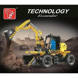 TA GAOLE T3037 3037 non  MÁY XÚC KÉO LÙI Ô TÔ bộ đồ chơi xếp lắp ráp ghép mô hình  EXCAVATOR Kỹ Thuật Công Nghệ Cao Mô Hình Phương Tiện 489 khối