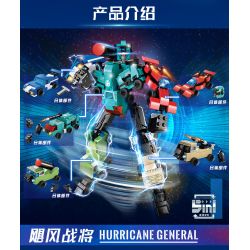 GUDI 40202A 40202B 40202C 40202D 40202E non  CHIẾN BINH BÃO 5 KẾT HỢP bộ đồ chơi xếp lắp ráp ghép mô hình SUPER SENTAI 357 khối