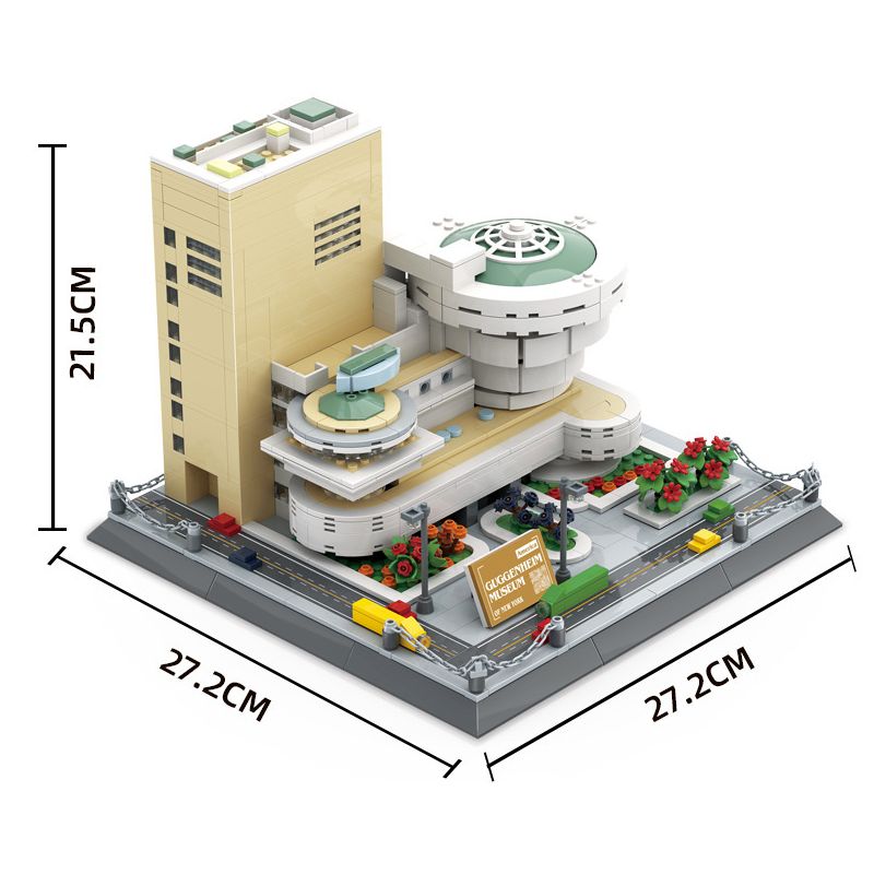 WANGE 5242 non  BẢO TÀNG SOLOMON GUGGENHEIM NEW YORK bộ đồ chơi xếp lắp ráp ghép mô hình Star Wars SOLOMON GUGGENHEIM MUSEUM Chiến Tranh Giữa Các Vì Sao 902 khối