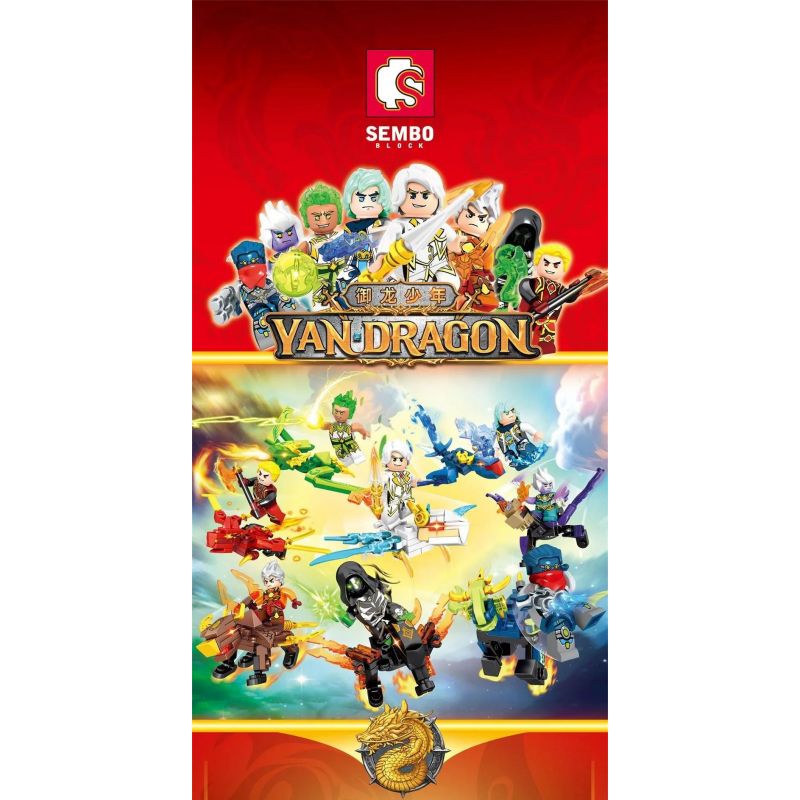 SEMBO 206001 206002 206003 206004 206005 206006 206007 206008 non  YULONG BOY 8 PHONG CÁCH bộ đồ chơi xếp lắp ráp ghép mô hình YAN DRAGON 437 khối