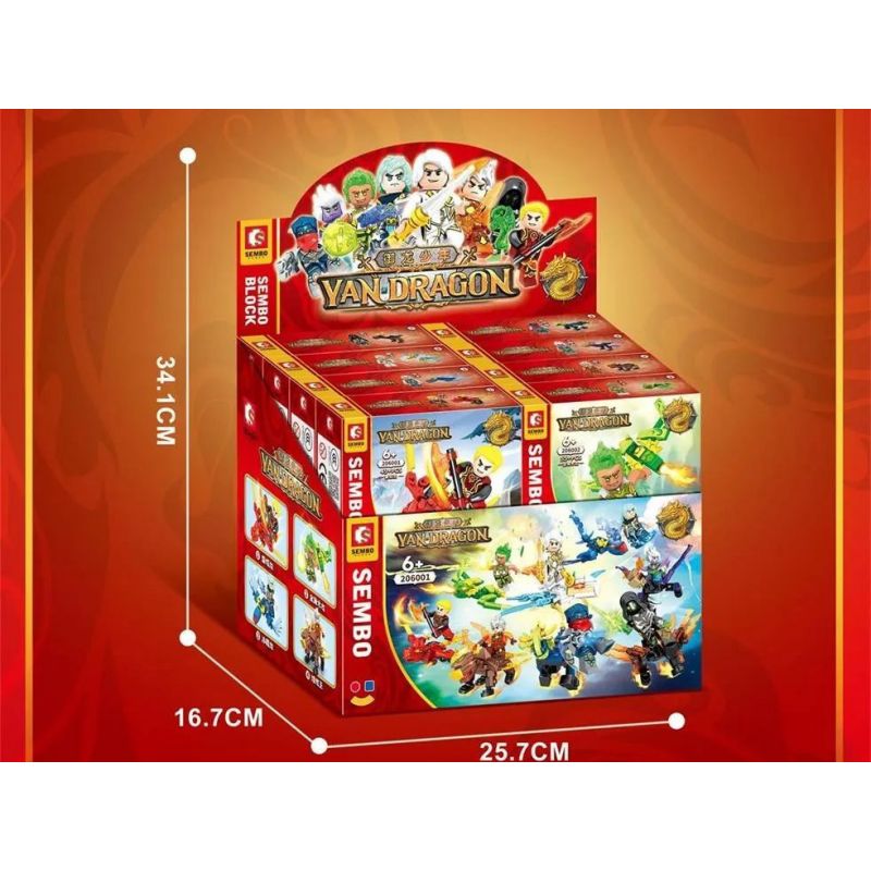 SEMBO 206001 206002 206003 206004 206005 206006 206007 206008 non  YULONG BOY 8 PHONG CÁCH bộ đồ chơi xếp lắp ráp ghép mô hình YAN DRAGON 437 khối