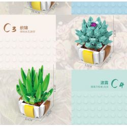 XINGBAO XB-26113 26113 XB26113 non  BOUTIQUE CHẬU CÂY TRANG TRÍ MỌNG NƯỚC 12 LOẠI bộ đồ chơi xếp lắp ráp ghép mô hình Creator Sáng Tạo 1213 khối