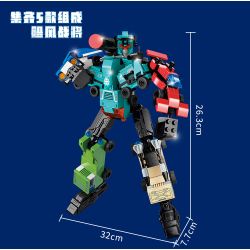 GUDI 40202A 40202B 40202C 40202D 40202E non  CHIẾN BINH BÃO 5 KẾT HỢP bộ đồ chơi xếp lắp ráp ghép mô hình SUPER SENTAI 357 khối