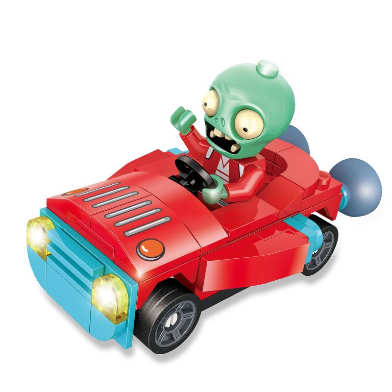 GUDI 60011 60011A 60011B 60011C 60011D non  XE KÉO ZOMBIE 4 LOẠI bộ đồ chơi xếp lắp ráp ghép mô hình Plants Vs Zombies Hoa Quả Nổi Giận 255 khối