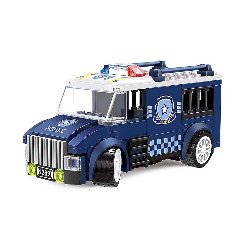 WANGE 2891 non Lego XE TÙ CẢNH SÁT S91 bộ đồ chơi xếp lắp ráp ghép mô hình City Thành Phố 99 khối