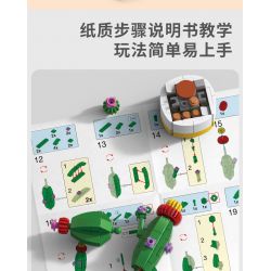 XINGBAO XB-26113 26113 XB26113 non  BOUTIQUE CHẬU CÂY TRANG TRÍ MỌNG NƯỚC 12 LOẠI bộ đồ chơi xếp lắp ráp ghép mô hình Creator Sáng Tạo 1213 khối