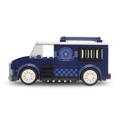 WANGE 2891 non  XE TÙ CẢNH SÁT S91 bộ đồ chơi xếp lắp ráp ghép mô hình City Thành Phố 99 khối