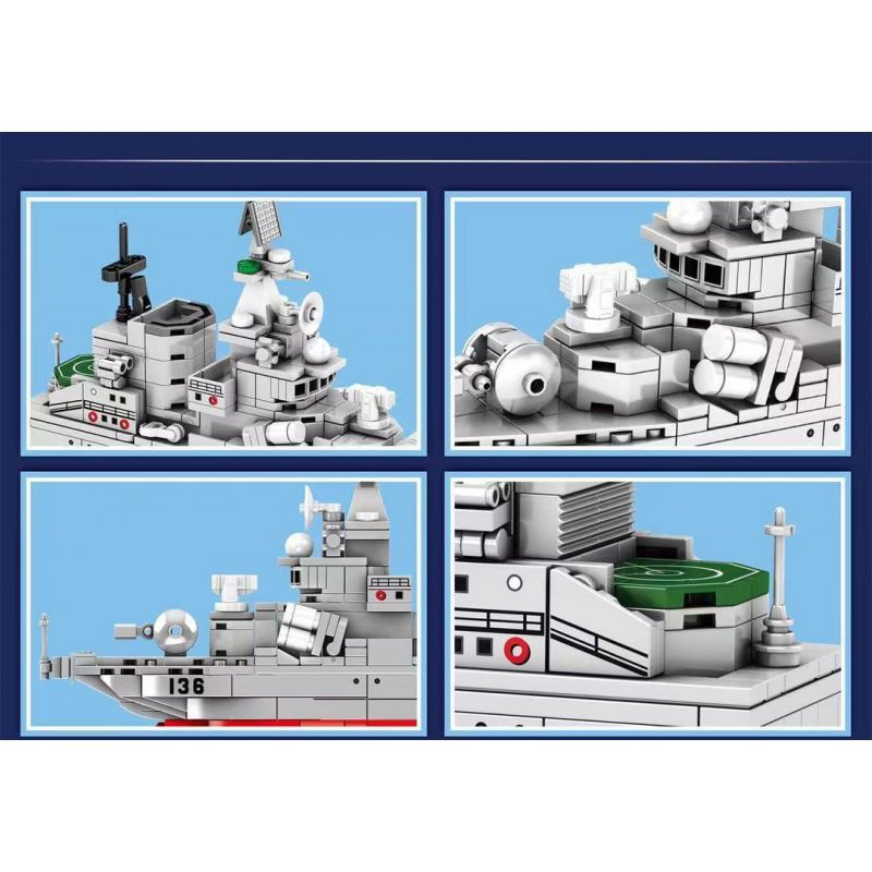 SEMBO 202039 non  956 KẺ HỦY DIỆT TÊN LỬA bộ đồ chơi xếp lắp ráp ghép mô hình Military Army TYPE P.956 DESTROYER Quân Sự Bộ Đội 436 khối