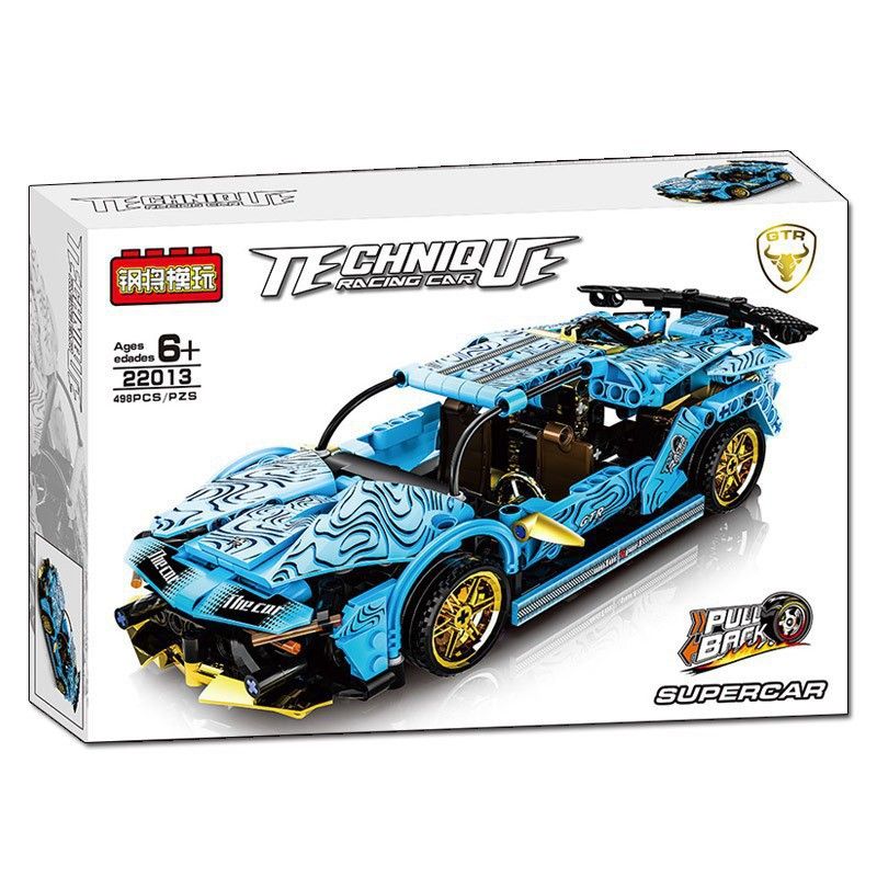 STEEL GENERALS 22012 22013 non  XE LÙI GTR bộ đồ chơi xếp lắp ráp ghép mô hình Mini Racing Pacemaker Đua Xe Mini 498 khối