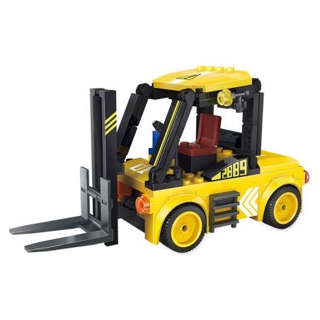 WANGE 2889 non  XE NÂNG KỸ THUẬT S89 bộ đồ chơi xếp lắp ráp ghép mô hình City Thành Phố 94 khối