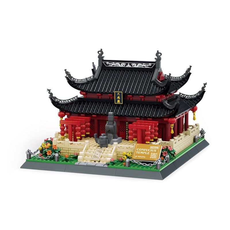WANGE 5241 non Lego ĐỀN THỜ KHỔNG TỬ NAM KINH DACHENG HALL bộ đồ chơi xếp lắp ráp ghép mô hình Buildings CONFUCIUS TEMPLE 966 khối