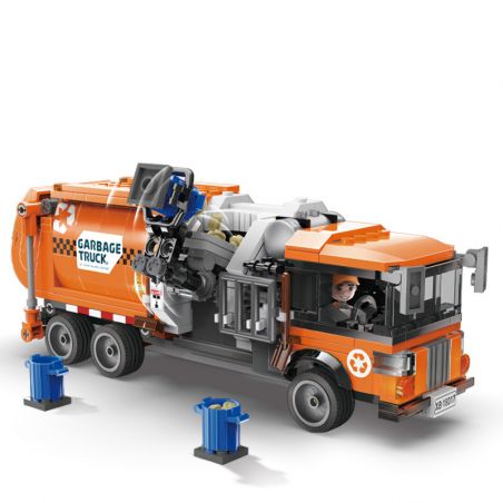 XINGBAO 18016 18017 non  MÔI TRƯỜNG TỰ ĐỘNG HÓA THÀNH PHỐ bộ đồ chơi xếp lắp ráp ghép mô hình City URBAN SANITATION VEHICLES 550 khối