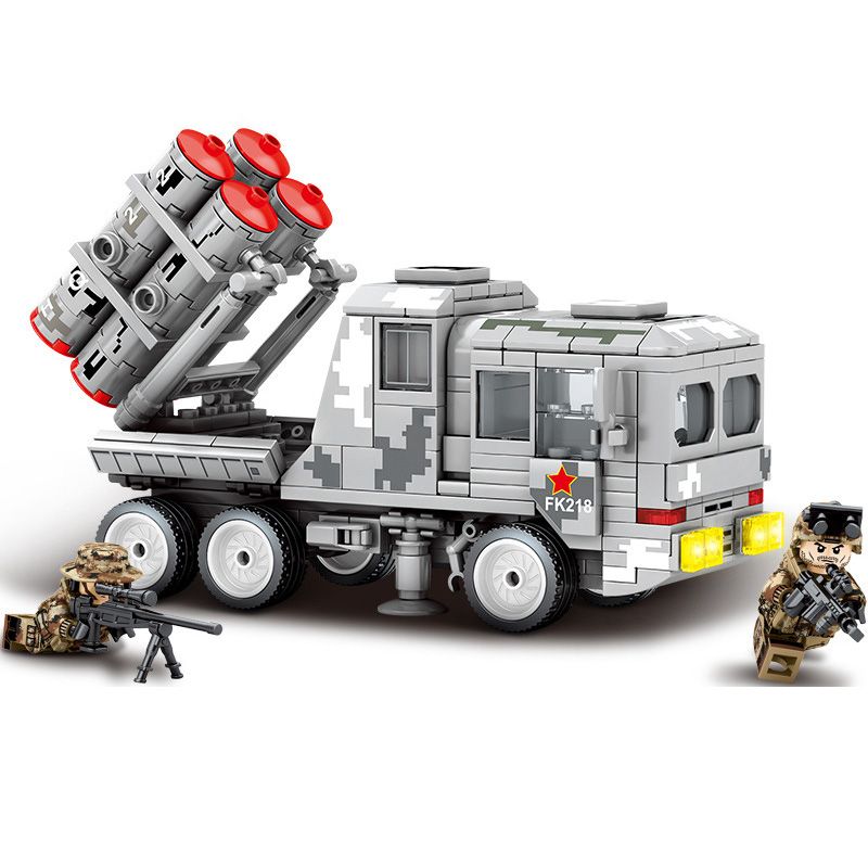 SEMBO 105600 non Lego TÊN LỬA PHÒNG KHÔNG REDQI-22 bộ đồ chơi xếp lắp ráp ghép mô hình Military Army HQ-22 ANTI-AIRCRAFT MISSILE Quân Sự Bộ Đội 329 khối